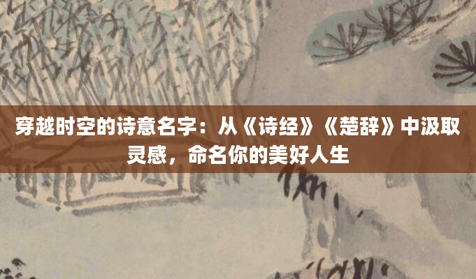 穿越时空的诗意名字：从《诗经》《楚辞》中汲取灵感，命名你的美好人生