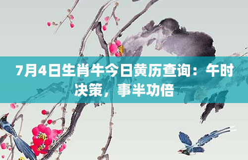 7月4日生肖牛今日黄历查询：午时决策，事半功倍