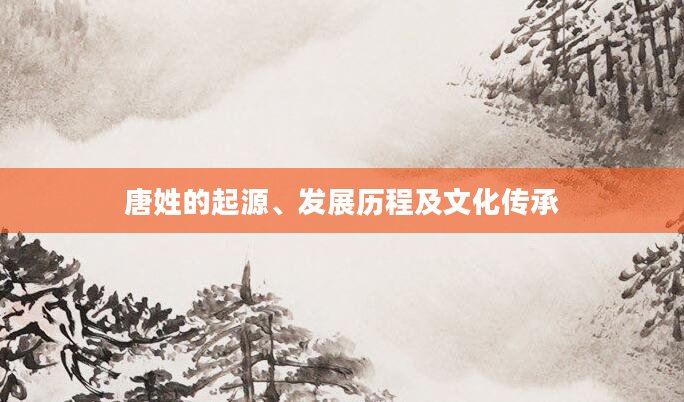 唐姓的起源、发展历程及文化传承