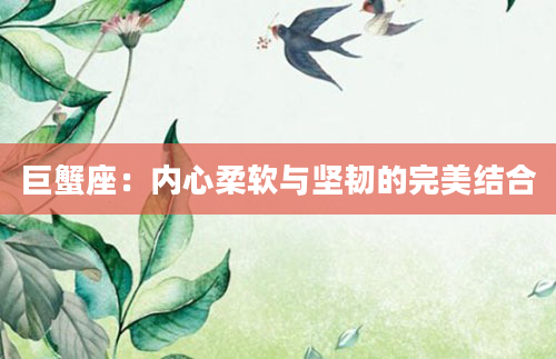 巨蟹座：内心柔软与坚韧的完美结合