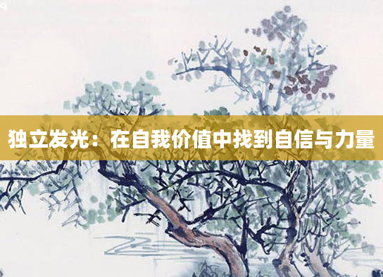 独立发光：在自我价值中找到自信与力量