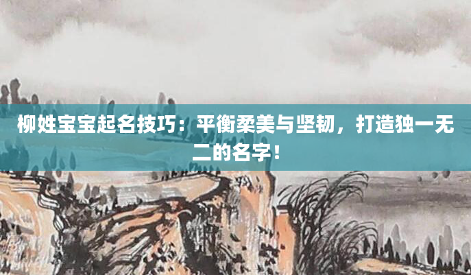 柳姓宝宝起名技巧：平衡柔美与坚韧，打造独一无二的名字！
