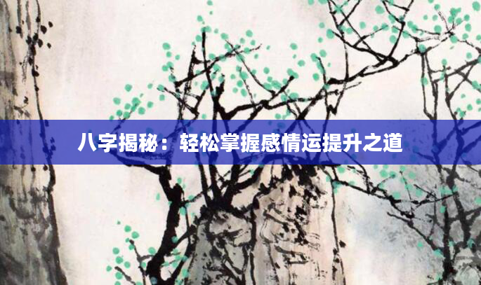 八字揭秘：轻松掌握感情运提升之道